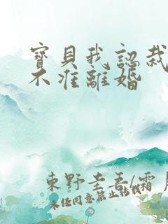 宝贝我认栽老婆不准离婚