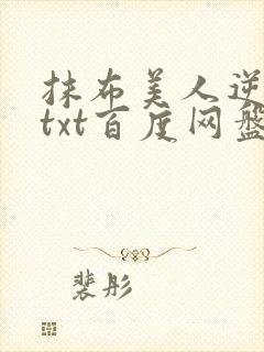 抹布美人逆袭记txt百度网盘