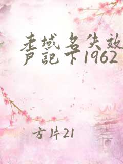 老域名失效请用户记下1962