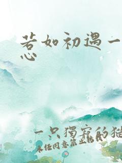 若如初遇一见倾心