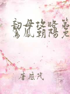 韵母攻略第二部鸾凤朝阳免费阅读