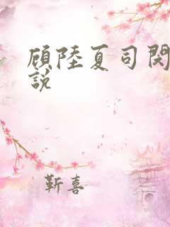 顾陆夏司闵郁小说