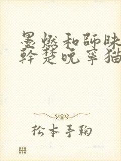 墨燃和师昧同时干楚晚宁猫弄