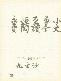 永恒至尊小说免费阅读全文