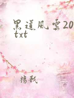 黑道风云20年 txt