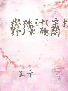 樱桃汁(宋枝江野)笔趣阁