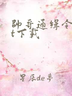 帅哥通缉令txt下载