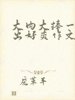 大肉大捧一进一出好爽作文