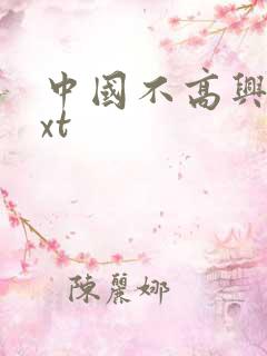 中国不高兴 txt