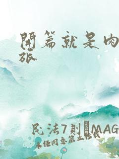 开篇就是肉的军旅