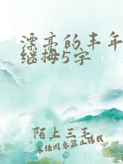 漂亮的丰年经的继拇5字