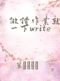 做错作业就顶你一下write
