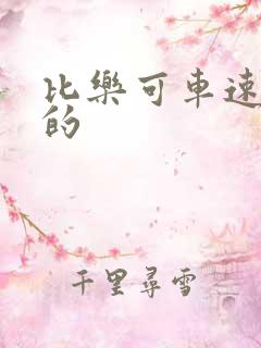 比乐可车速还高的