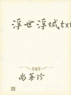 浮世浮城txt