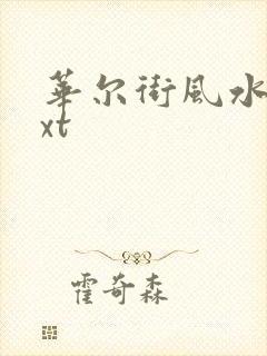 华尔街风水师txt