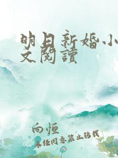 明日新婚小说全文阅读