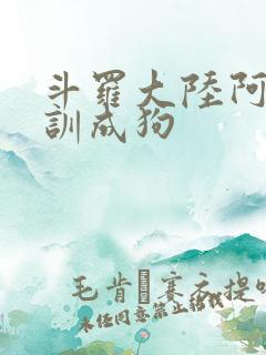 斗罗大陆阿银被训成狗