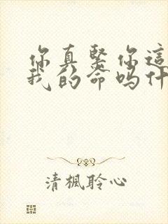 你真紧你这是要我的命吗什么意思