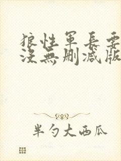 狼性军长要够了没无删减版