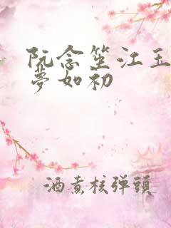 阮念笙江玉楼回梦如初