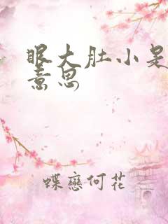 眼大肚小是什么意思