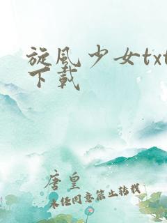 旋风少女txt下载