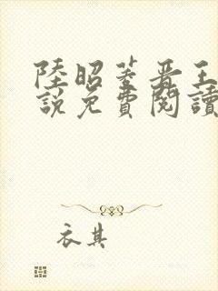 陆昭菱晋王的小说免费阅读