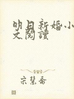 明日新婚小说全文阅读