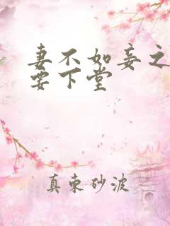 妻不如妾之夫人要下堂