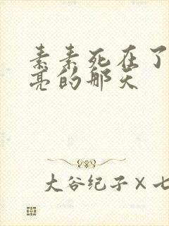 素素死在了最漂亮的那天