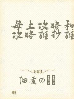 母上攻略和韵母攻略谁抄谁