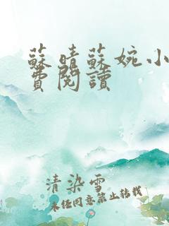 苏晴苏婉小说免费阅读