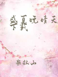 盛夏晚晴天小说下载