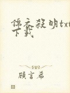 锦衣杀明txt下载