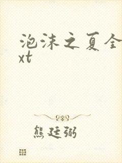 泡沫之夏全集txt