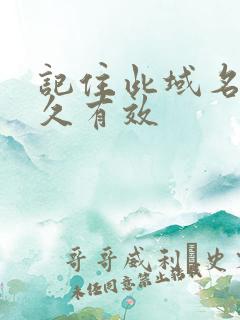 记住此域名记永久有效