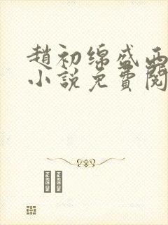 赵初绵盛西舫的小说免费阅读