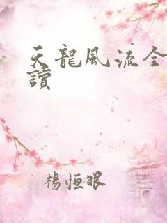 天龙风流全文阅读