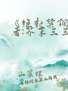 《绝对禁锢》作者:芥末三三