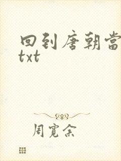 回到唐朝当皇帝txt