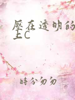 压在透明的玻璃上C