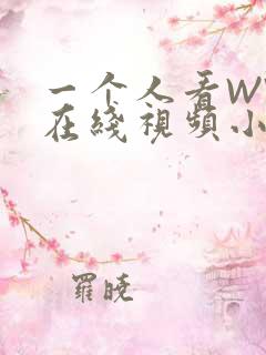 一个人看WWW在线视频小说