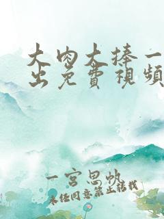 大肉大捧一进一出免费视频