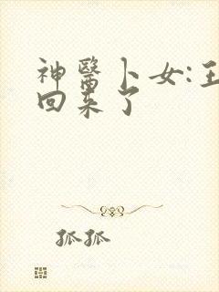 神医卜女:王妃回来了