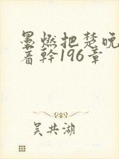 墨燃把楚晚宁按着干196章