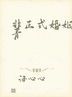 非正式婚姻雾里青