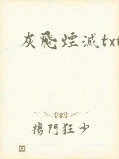 灰飞烟灭txt