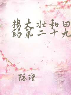 杨大壮和田桂花的第二十九