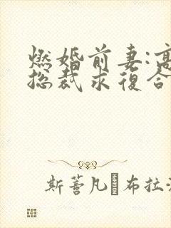 燃婚前妻:高冷总裁求复合