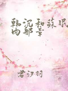 韩沉和苏眠的肉肉那章